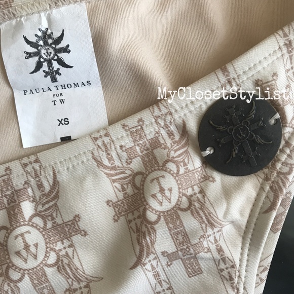 Thomas Wylde CROSS Bikini NEW! $285 2-PC Triangle Insignia Swimsuit NWT xs-s - Picture 3 of 7